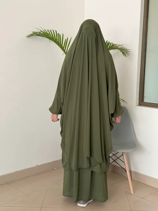 Alma Jilbab Set (Olive - Color)