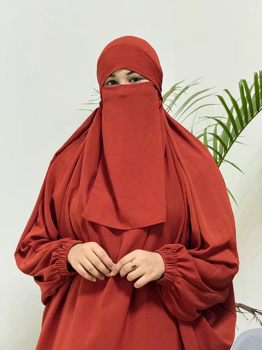 Alma Jilbab Set (Rust - Color)