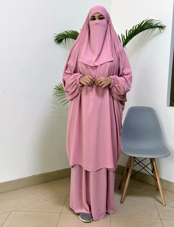 Alma Jilbab Set (Dust Pink - Color)