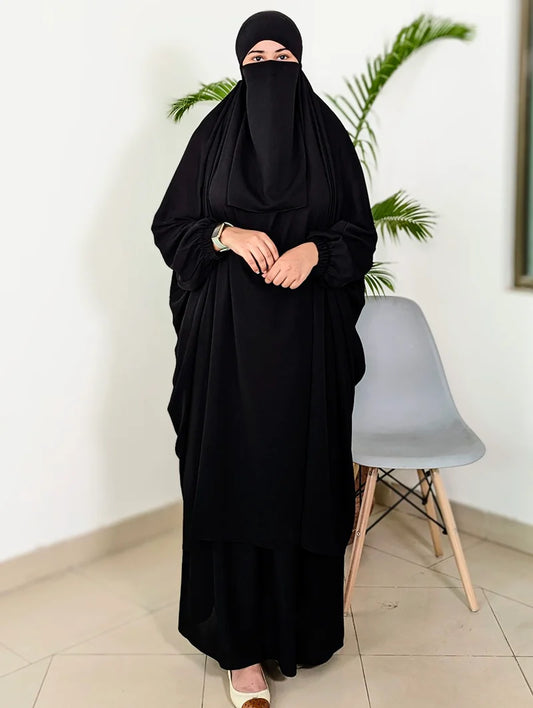 Alma Jilbab Set (Black - Color)